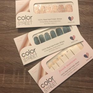 Lot of 3 Color Street Nail Polish Strips